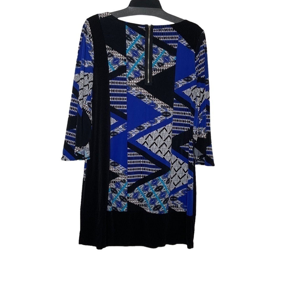 Alfani mini shift dress. blue with gorgeous sleeves. Size M - Picture 2 of 4